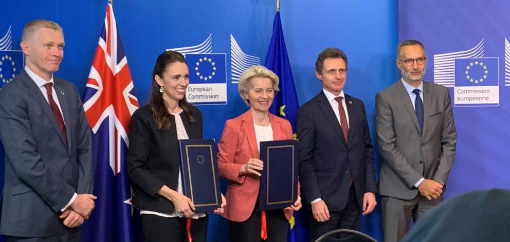 Prime Minister Jacinda Ardern and European Commission President Ursula von der Leyen signed a...