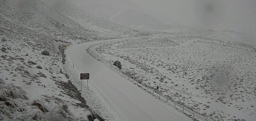 The Lindis Pass was the most slip-affected highway in the South Island on Tuesday morning. Photo:...