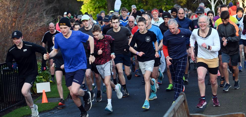 Runners start at the weekly Parkrun on Saturday with 136 people crossing the finish line.