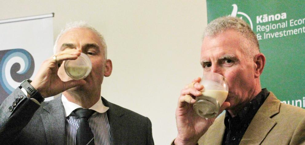 Economic and Regional Development Minister Stuart Nash (left) and New Zealand Functional Foods...
