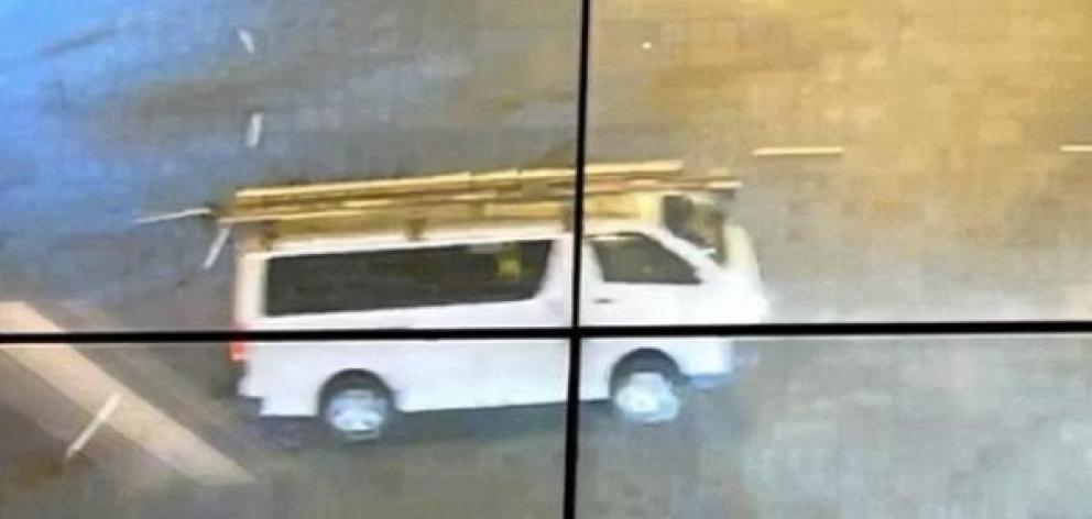 The van had pipes along its roof. PHOTO SUPPLIED/ NZ POLICE 