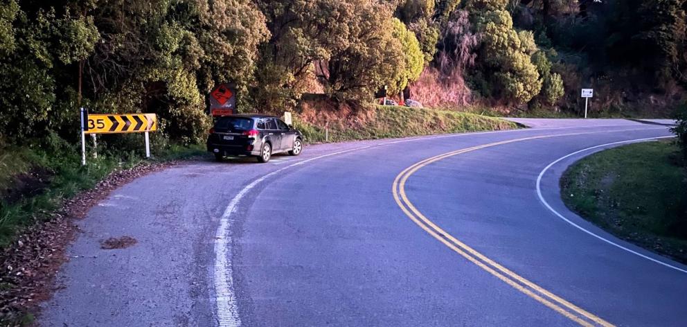The passing bay that will be removed on Dyers Pass Rd. Photo: Supplied