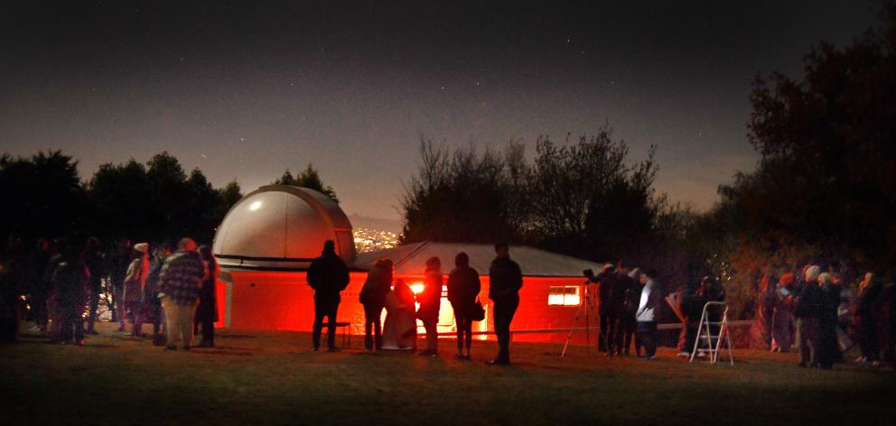 Beverly Begg observatory pictured during a blood moon, is celebrating 100 years today. Photo:...