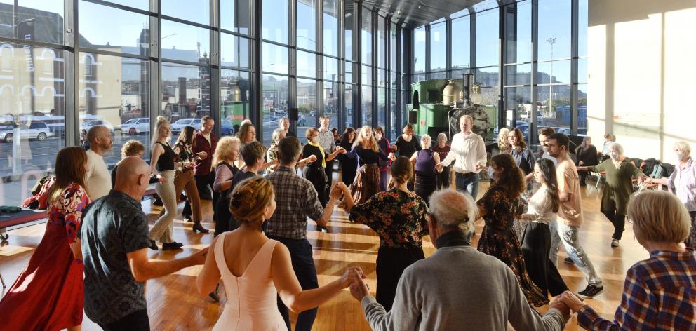  Dancers take part in a previous Balfolk mini-bal in the Toitu Otago Settlers Museum Josephine...