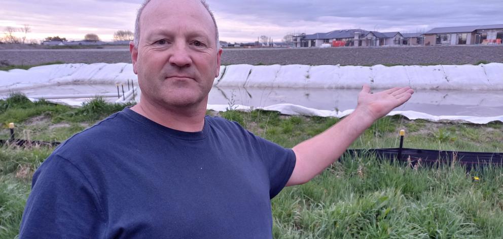 Paul Hodson is fed up with the new The Sterling development next door. Photo: David Hill / North...