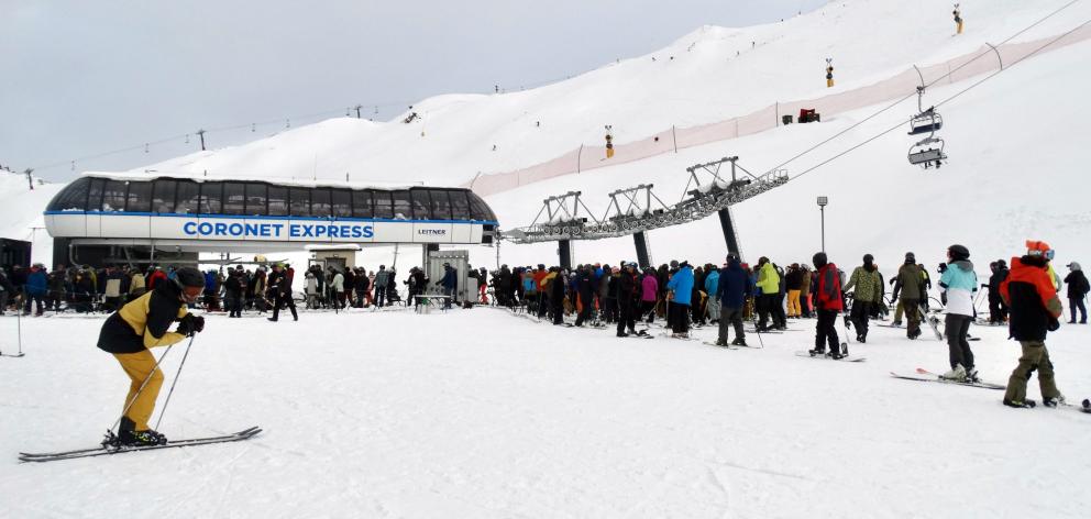Coronet Peak ski-field on its opening day, in June this year. PHOTO: ODT FILES