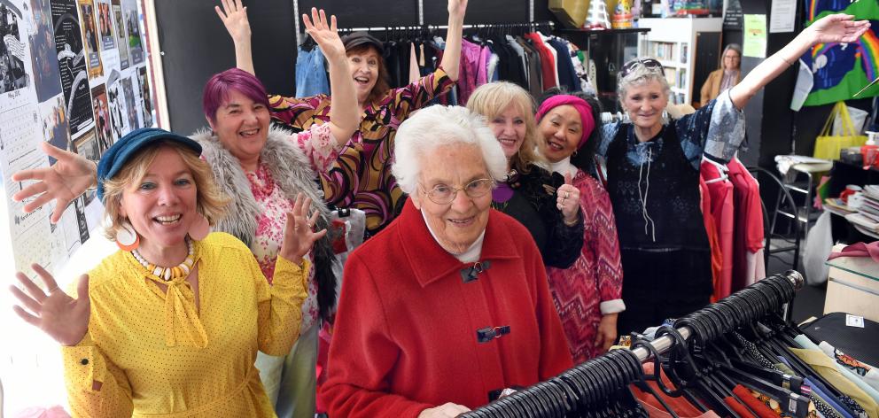 Celebrating the 50th birthday of the Presbyterian Support Otago Op Shop on St Andrew in Dunedin...