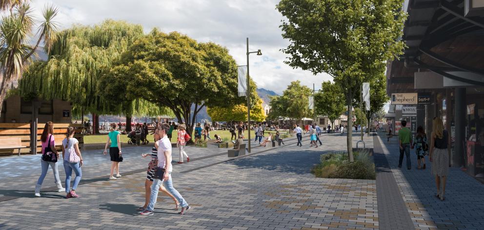 The Queenstown Lakes District Council has produced this artist's impression of how Lower Beach St...