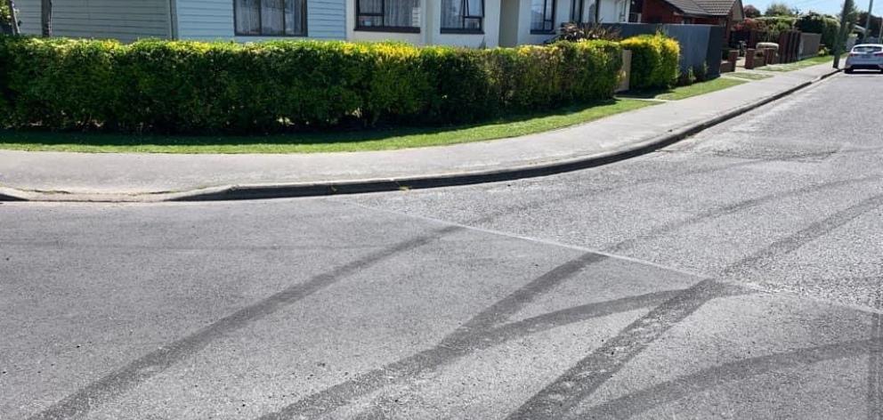 A resident sent the Hoon Hay Community Association this photo of tyre marks on Victors Rd and...