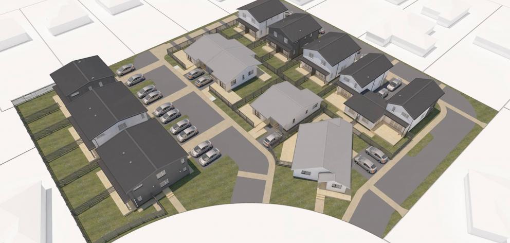Plans for a new Kāinga Ora housing development in Lorne St, Mosgiel. GRAPHIC: SUPPLIED