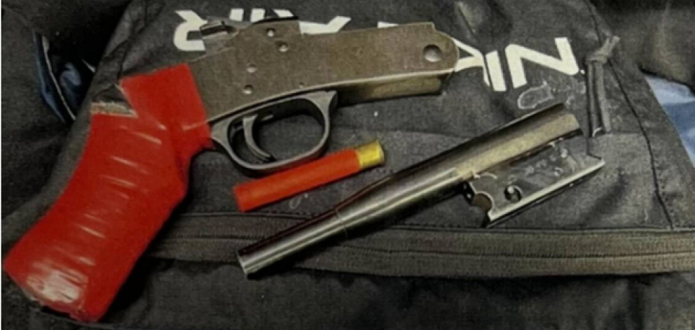 Arana Anderson tried to get this pistol-grip sawn-off shotgun onto a domestic Air NZ flight in...