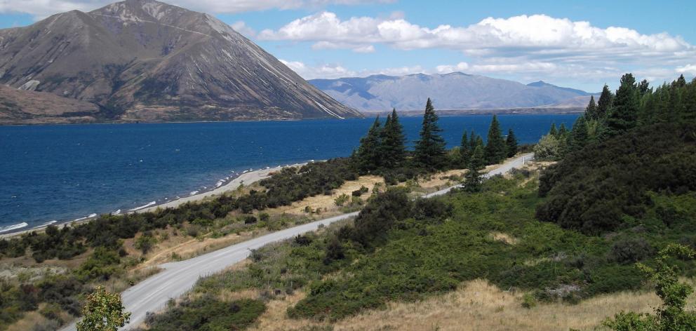 The view from Lake Ohau Lodge.
