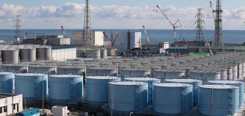 Tanks containing radioactive wastewater from Japan’s Fukushima Daiichi nuclear power plant. PHOTO...