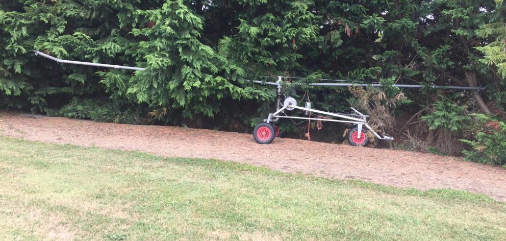 The district council has parked up its roto rainer irrigator at Southbridge Domain since the...
