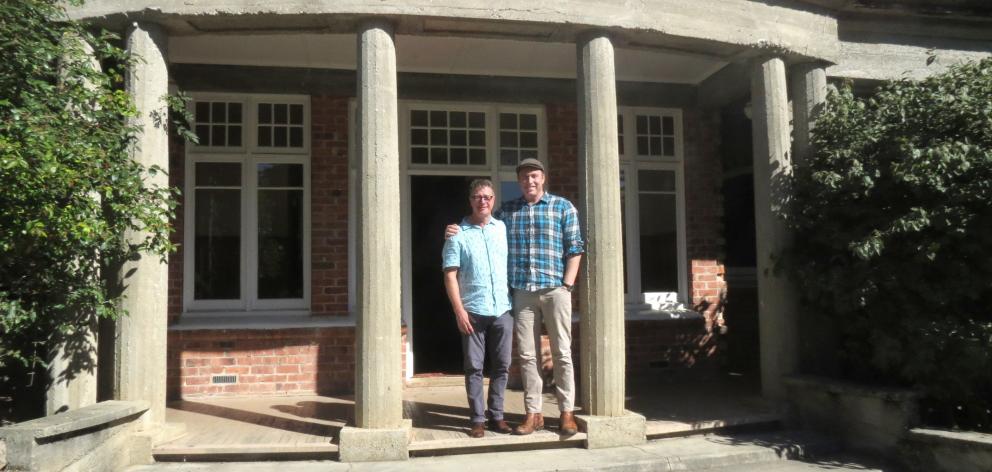 Marco Creemers, left, and Ryan Sanders plan to restore the Earnscleugh Station homestead to its...