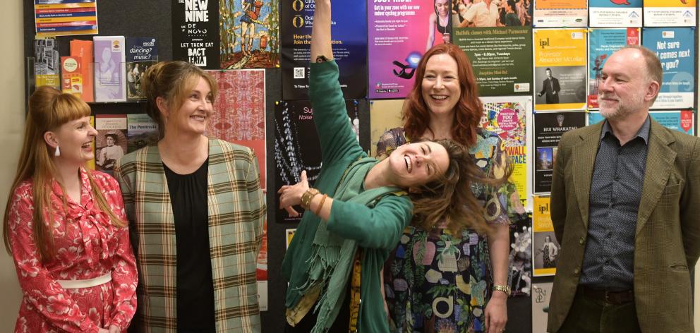 The 2023 University of Otago Arts Fellows (from left) Emily Hartley-Skudder, Ruth Paul, Daisy...