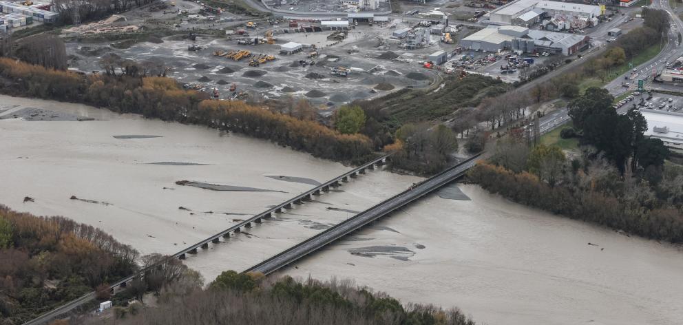 The Ashburton/Hakatere Bridge was badly damaged and subsequently closed for a few days following...