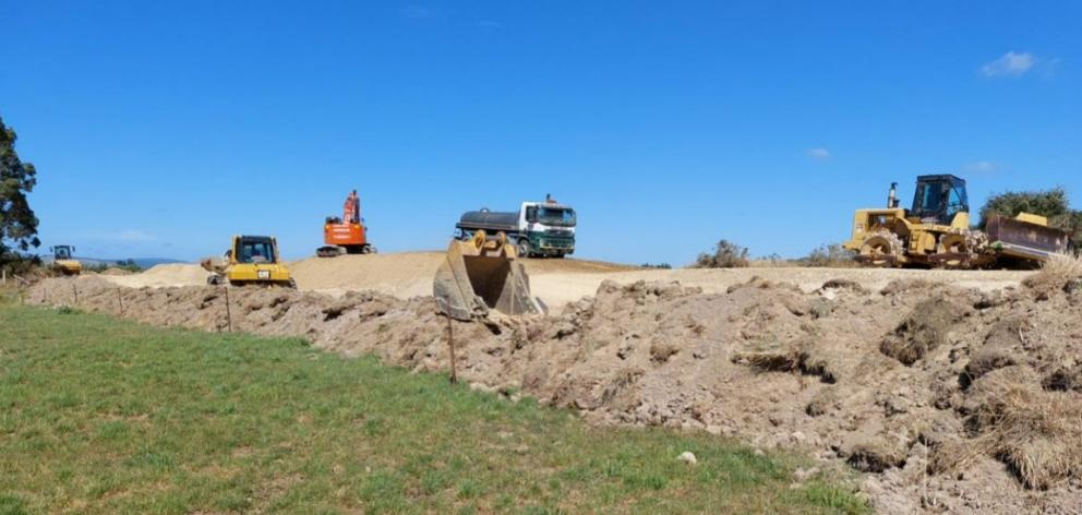Stage seven of floodbank reconstruction is under way. PHOTO: SUPPLIED