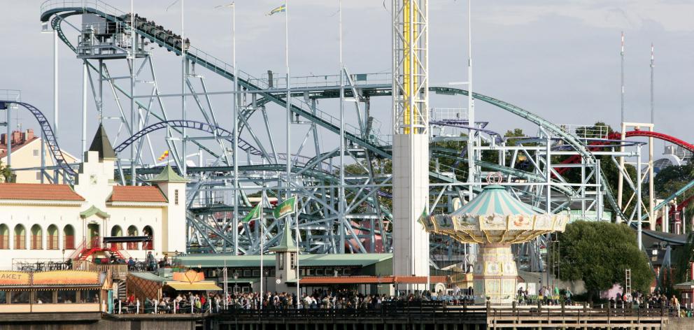 The roller coaster at Grona Lund amusement park in Stockholm, Sweden. File photo: Reuters 