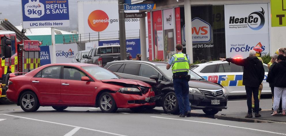 Emergency services were called to a collision at the intersection of Hillside Rd and Braemar St...