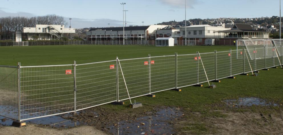 Field 6 at Logan Park in Dunedin is fenced off as a training ground ahead of the Fifa Women’s...