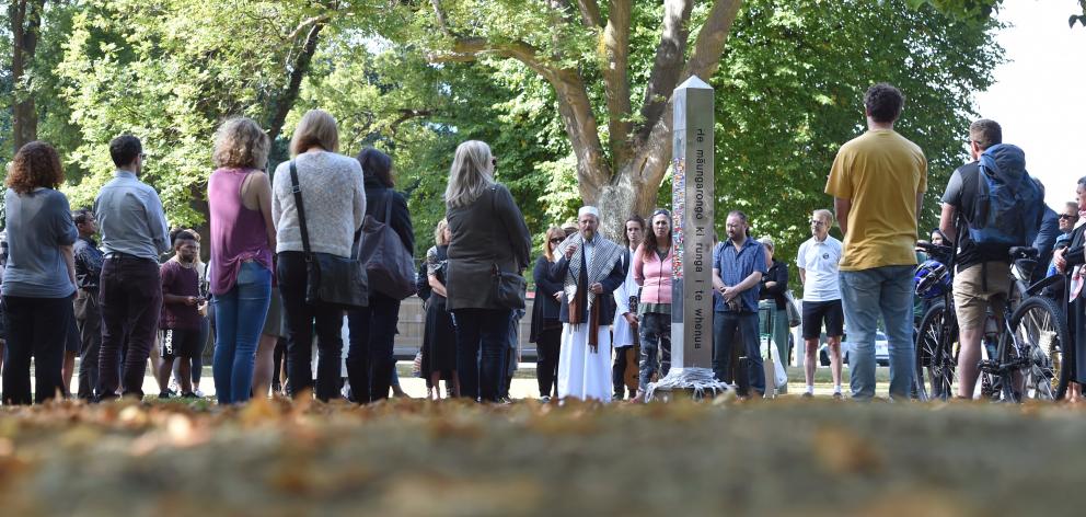 A 2019 anti-racial discrimination rally in Dunedin.  PHOTO: PETER MCINTOSH