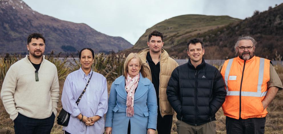 Leading a major project to return Lake Hayes wetland to its former glory (pictured from left on...