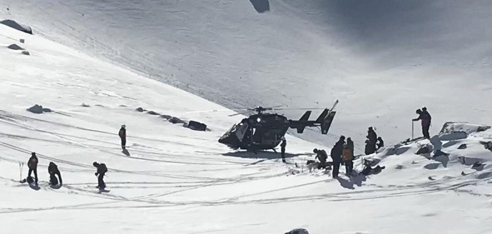 Rescue teams were flown to The Remarkables on Saturday to help rescue  skiers and snowboarders...