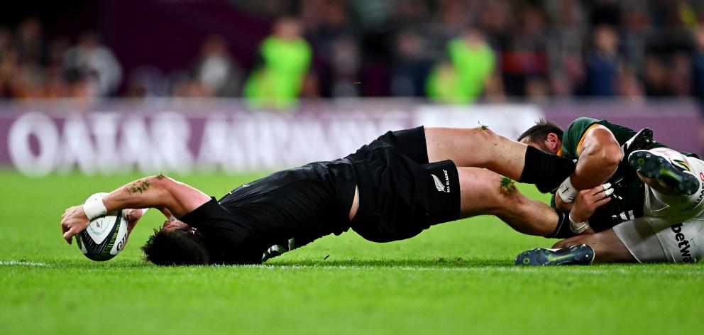 Replacement wing Cam Roigard scored the All Blacks' only try. Photo: Getty Images 