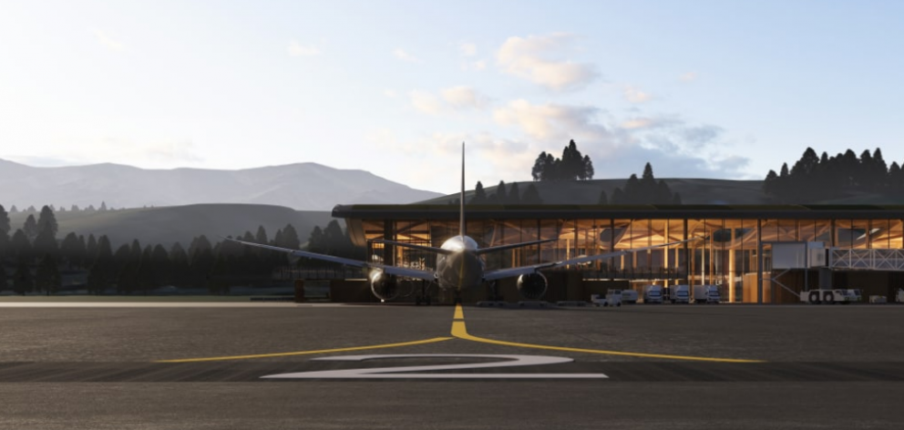 A concept image of the planned airport at Tarras. Image: supplied 