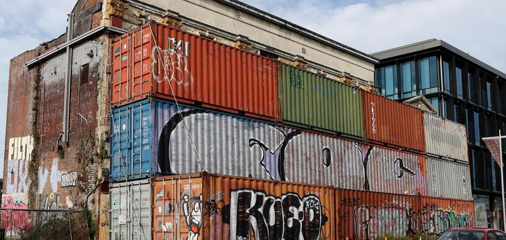 These eyesore shipping containers are set to be removed in February next year. Photo: Geoff Sloan