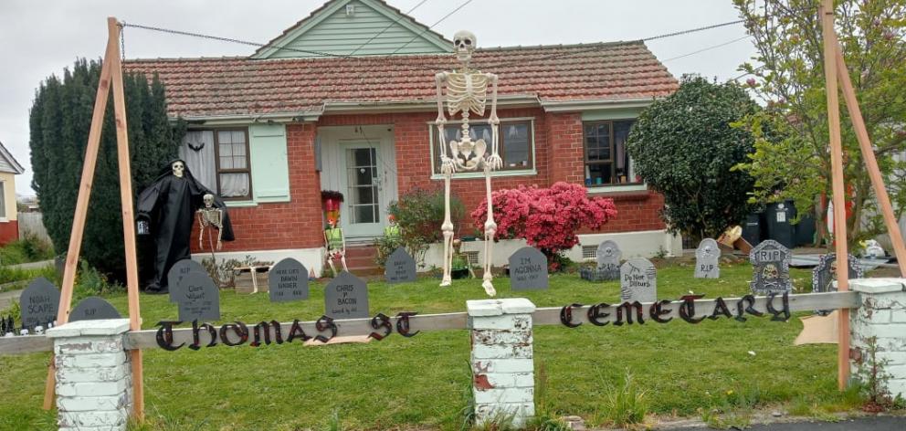 Sammy Dickinson's house was all decked out for Halloween. Photo: Supplied by Sammy Dickinson