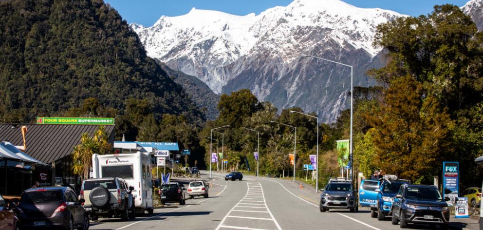 Both the glacier and the township have been spelled incorrectly. Photo: RNZ / Nate McKinnon