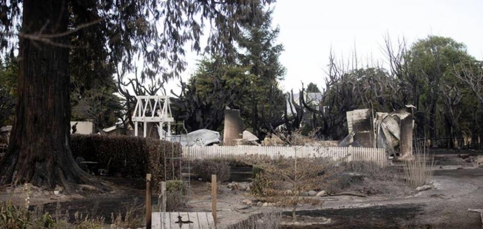 Properties were destroyed in the North Canterbury fires. Photo: George Heard