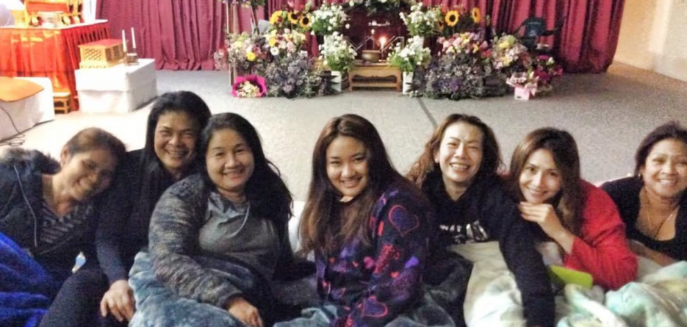 Goy Thongsi's friends slept alongside her body for three nights at their Buddhist temple in...