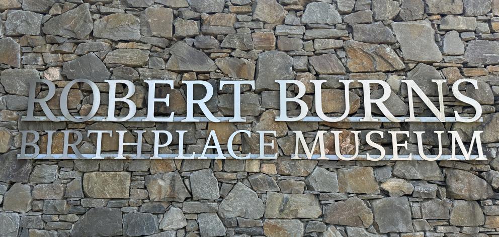 The entry sign at the Robert Burns Birthplace Museum visitor’s centre. PHOTO: WAYNE MARTIN