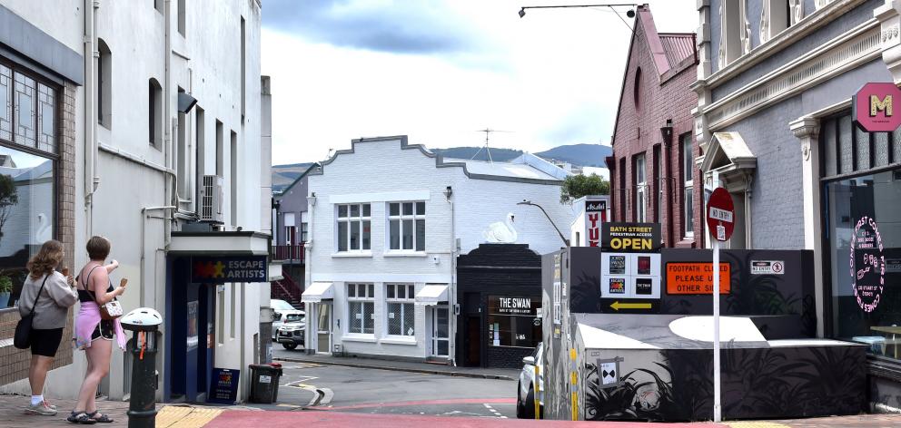 The corner of Bath St and Stuart St, where a pump remains as a temporary solution to...
