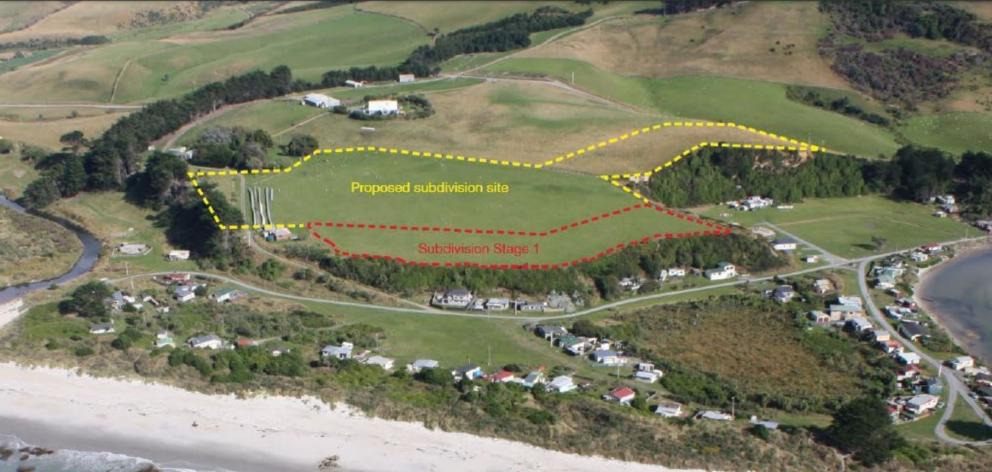 A new subdivision is proposed for Toko Mouth, as shown in this aerial photograph included in...
