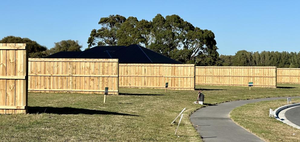 Vacant sections await construction at a Christchurch subdivision. PHOTO: CHRIS BARCLAY 