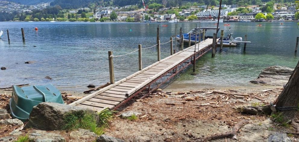 A jetty in Queenstown that is not consented. PHOTO: SUPPLIED / PARKS & RESERVES