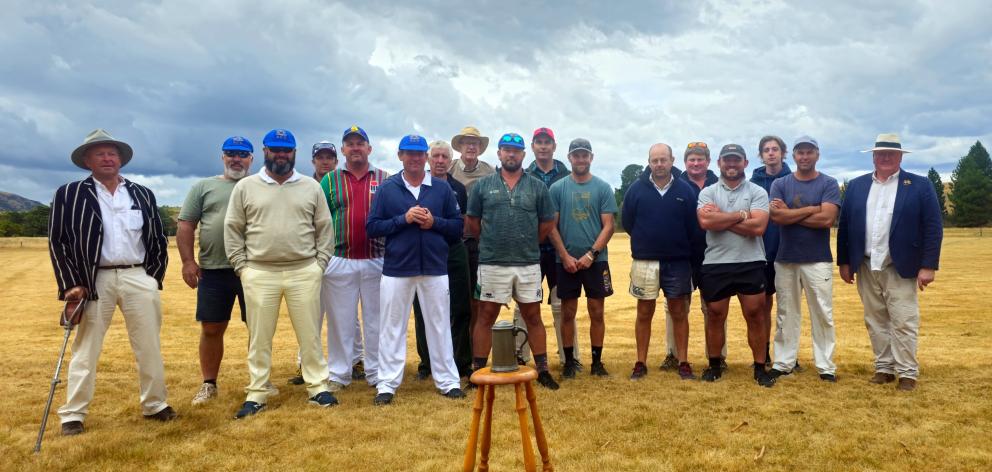 Albury and Burkes Pass cricket teams joined together at the Albury Domain to play in the...