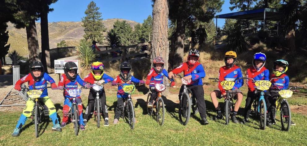 Cromwell BMX Club riders preparing for nationals are (from left) Sam Grubb, Isla Reid, Quinn...