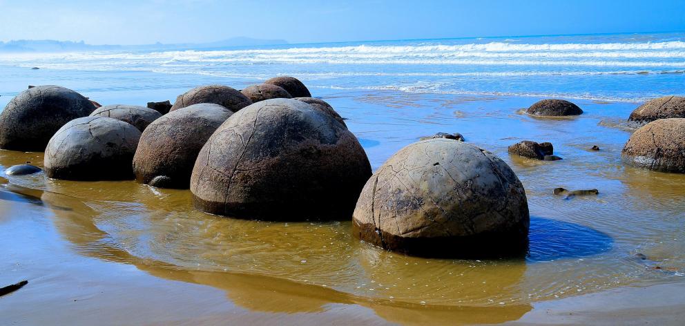 Treated wastewater will no longer be discharged on the beach near the Moeraki Boulders. Photo:...