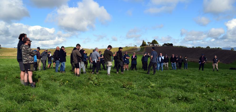 About 50 people attended a field day on Benio Dairy near Gore last week.