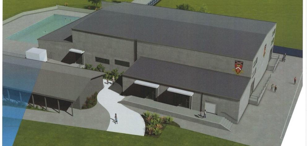 The Geraldine High School gym is set to be complete by term 1 next year. PHOTOS: SUPPLIED


