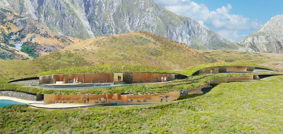Artists' impression of the Peter Thiel proposed luxury lodge near Wanaka. IMAGE: SUPPLIED