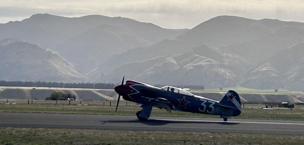 A Yakovlev Yak-3 on display at Wānaka Airport. PHOTO: GREGOR RICHARDSOON