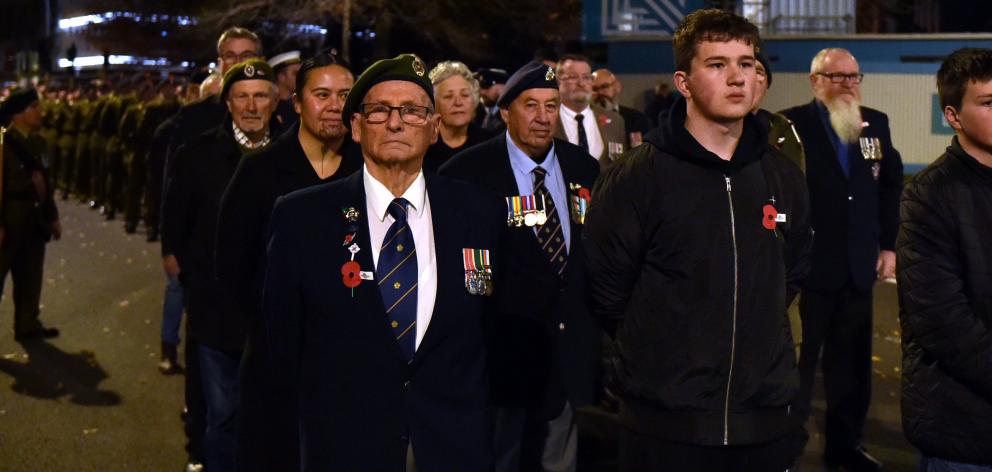 Charlie Boyes (left) with his great-grandsons Dartanyon, 17, and Devon, 13, Richards march...