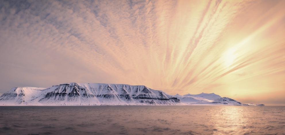 Nordenskiold glacier in Svalbard, Norway.