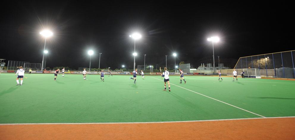 Hockey turf at Logan Park in need of replacing. PHOTO: ODT FILES